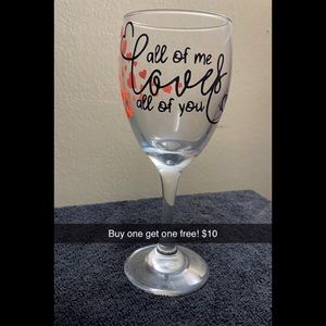BUY ONE GET ONE FREE VALENTINE WINE GLASS!